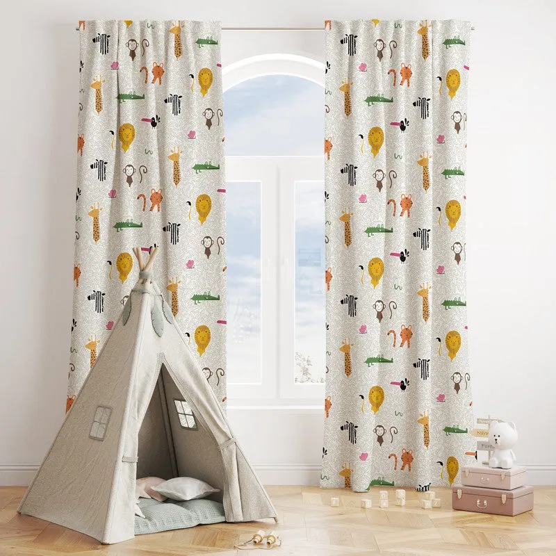 Tranquebar Home Safari Charm Cotton Curtains - Set Of Two media 3