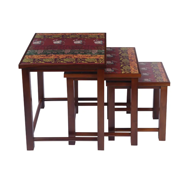 Ethno Motif Side Table - Set Of Three media 6