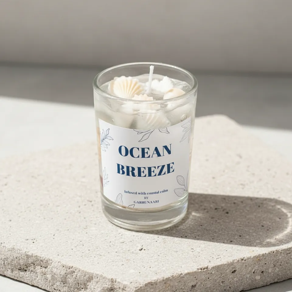 Ocean Pebbles Scented Candle - Vanilla, Cinnamon media 1