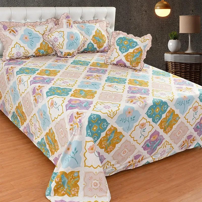 Manisha Frilled Ethnic Bedding Set - Five Piece Set media 1