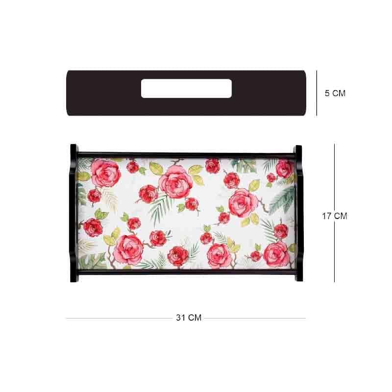 Misty Morning Roses Wooden Tray media 5