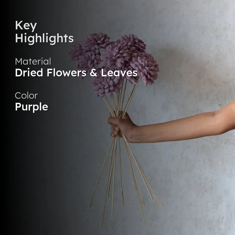 Delvina Sola Wood Rose Flower Stick (Lilac) - Set Of Ten media 2