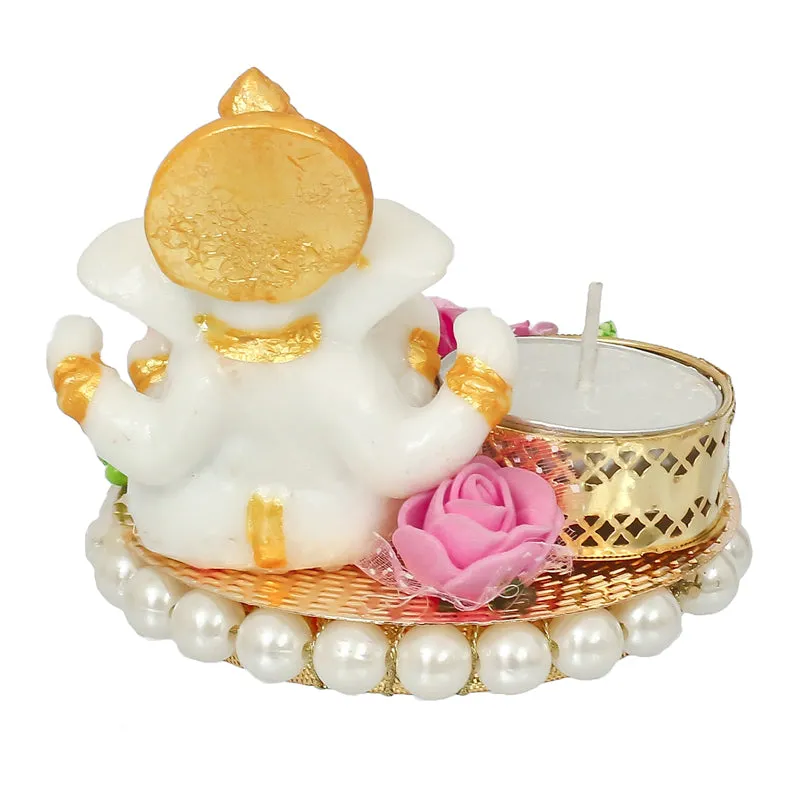 Lord Vinayak Pooja Tealight Candle Holder media 5