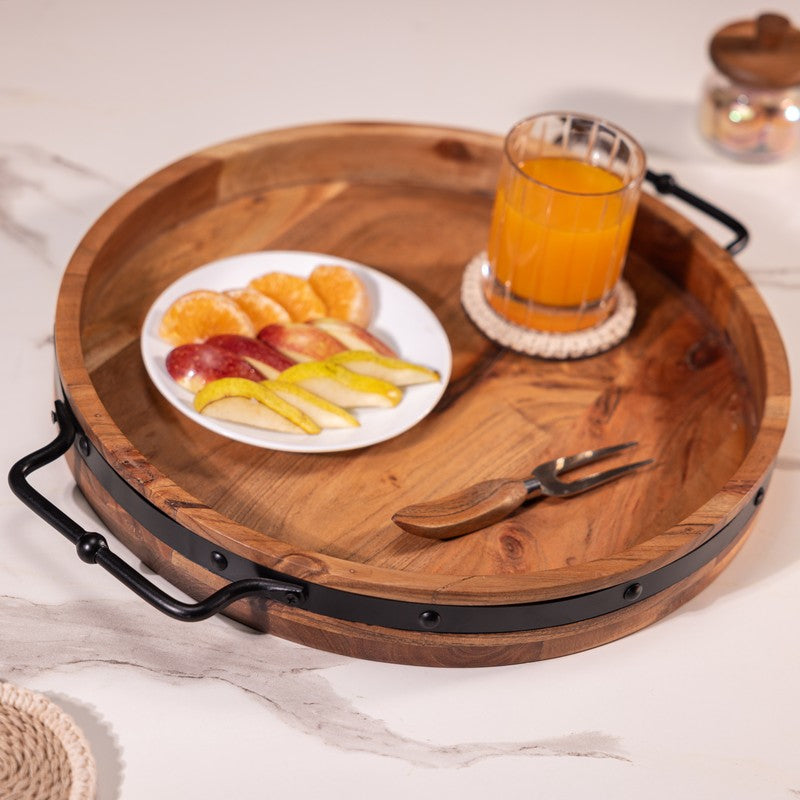 IronGrip Wood Serving Tray