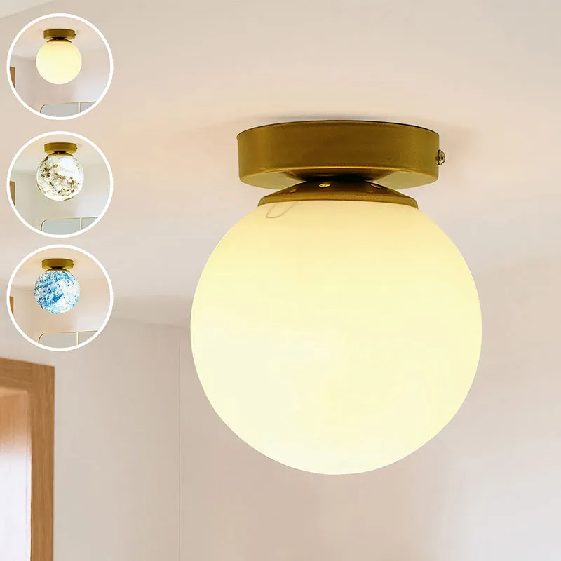 Orbum Glass Ceiling Lamp - White media 5
