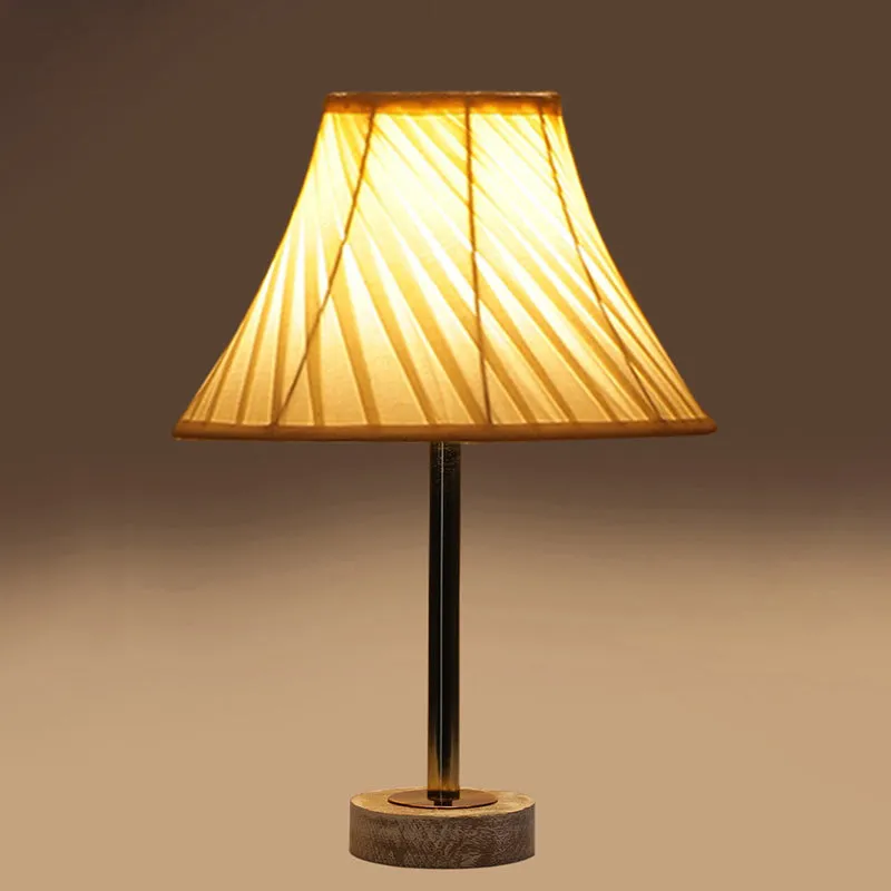 Twistra Rodin Wooden Table Lamp - Ivory,Gold,White media 6