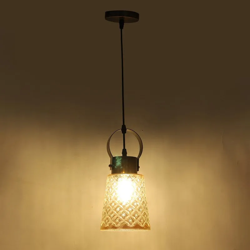 Elysian Glow Glass Ceiling Lamp media 7
