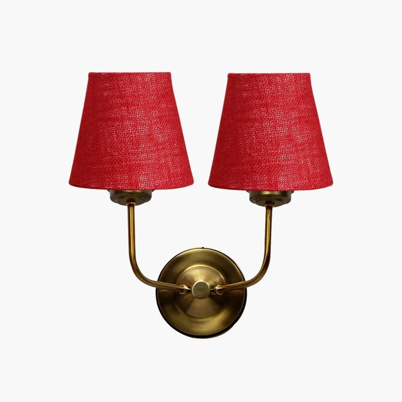 Lumoire Duo Cone Metal Wall Lamp - Maroon media 5