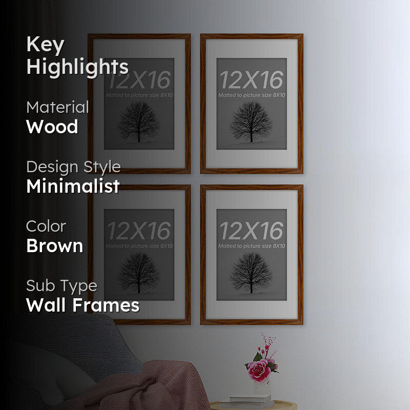 Tinge Photo Frame (Brown) - Set Of Four media 2