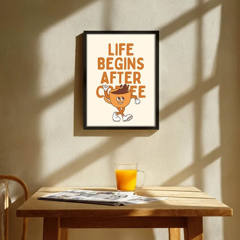 QuotedCoffee Archival Canvas Wall Art - Black media 1