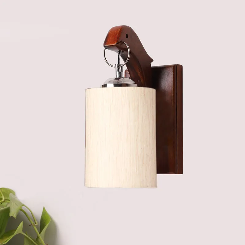 Estrella Wooden Wall Lamp - White media 3