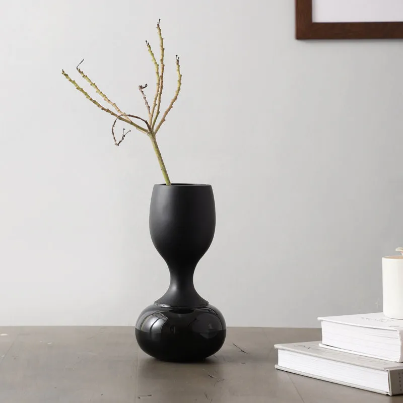 Blaise Enamel Vase - Black media 1