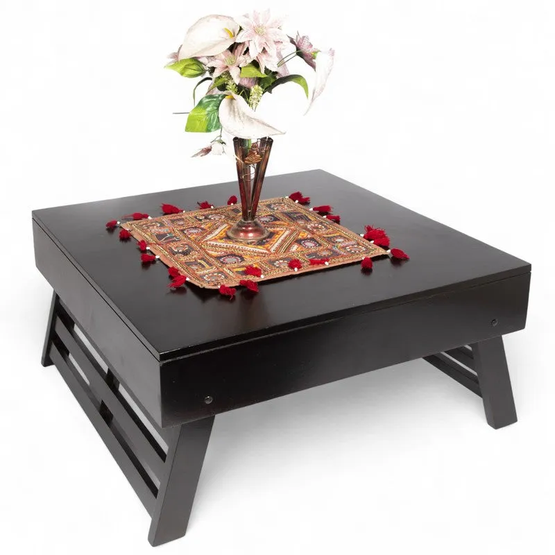 Servon Sheesham Wooden Center Table - Black media 4