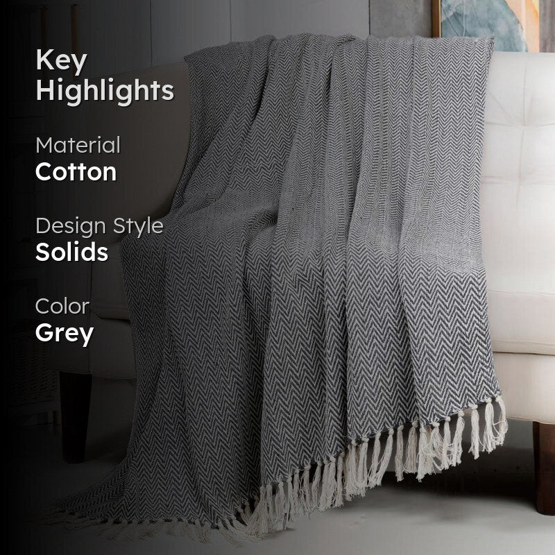 Oat Knot Throw - Grey media 2