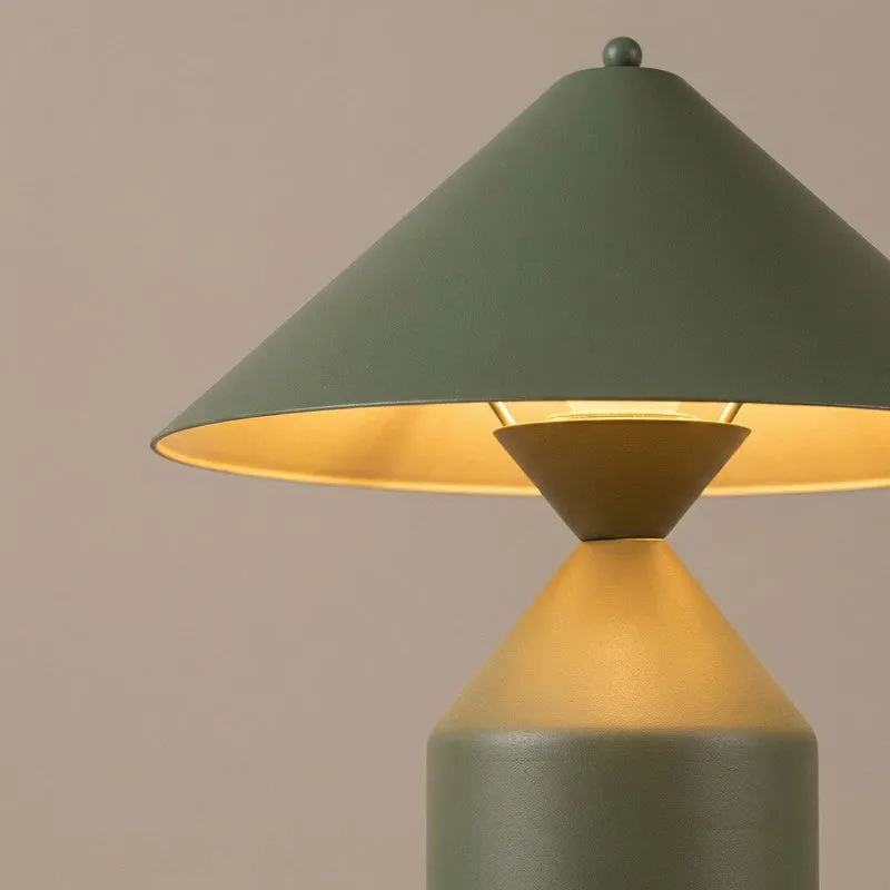 Fig Living Cone Casa Metal Table Lamp - Green media 4