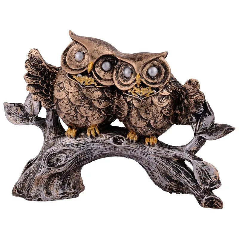 Hoot & Chill Painted Polyresin Showpiece - Copper media 4