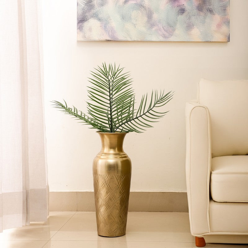 Ornique Iron Floor Vase - Gold