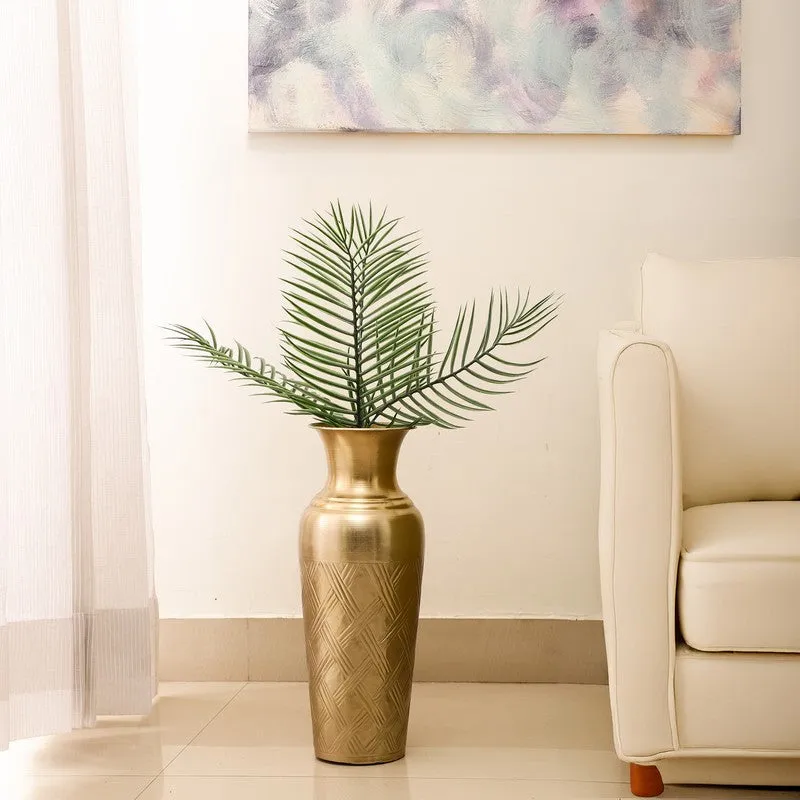 Ornique Iron Floor Vase - Gold media 1