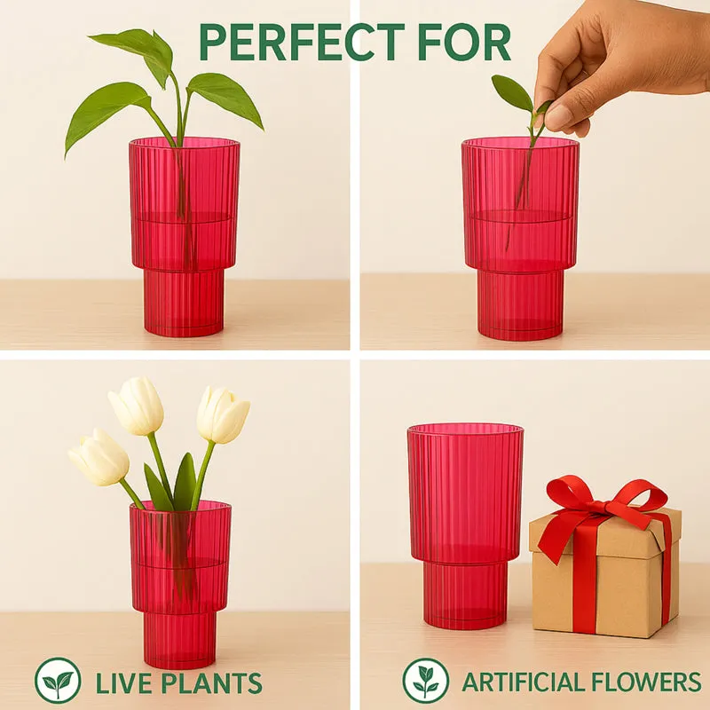 Stria Form Vase - Pink media 4