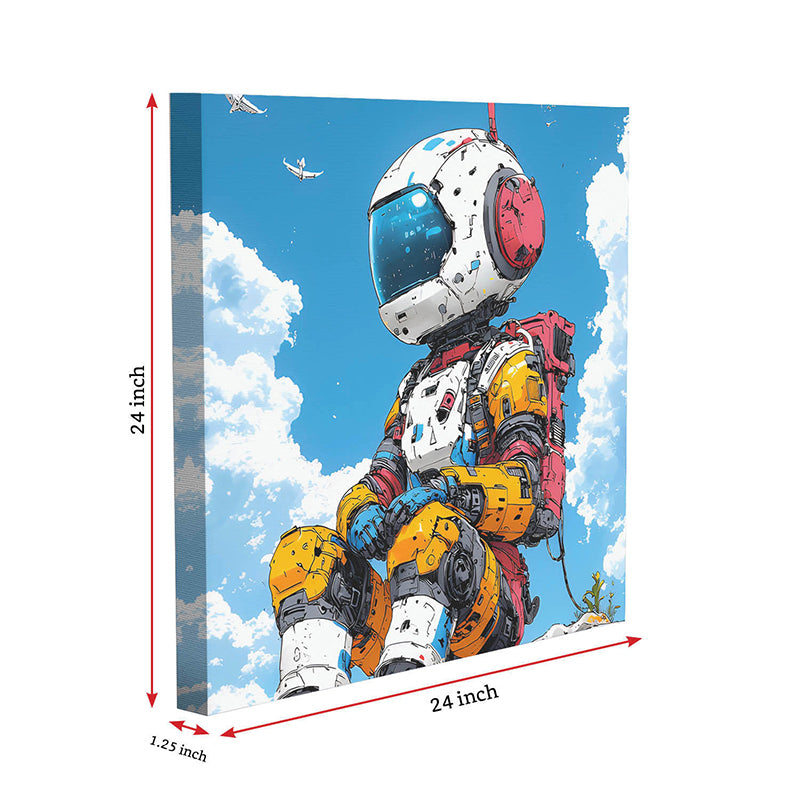 Robot In Thought Canvas Wall Art media 7