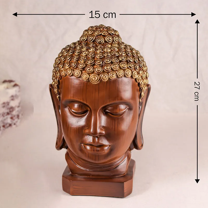 Buddha Of Peace Showpiece - Brown media 6