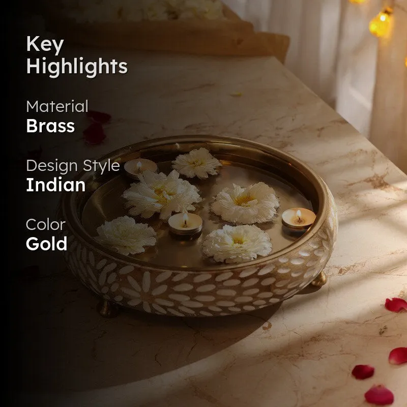 Elegant Decorative Brass Urli media 2