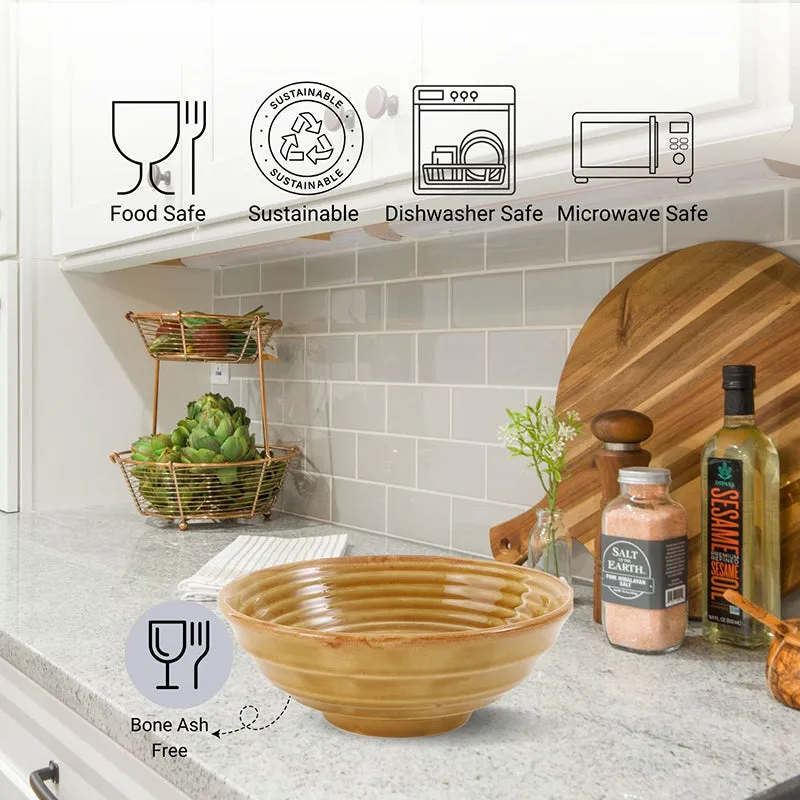 Sierra Ceramic Serving Bowl (700 mL/Beige) - Set Of Two media 6