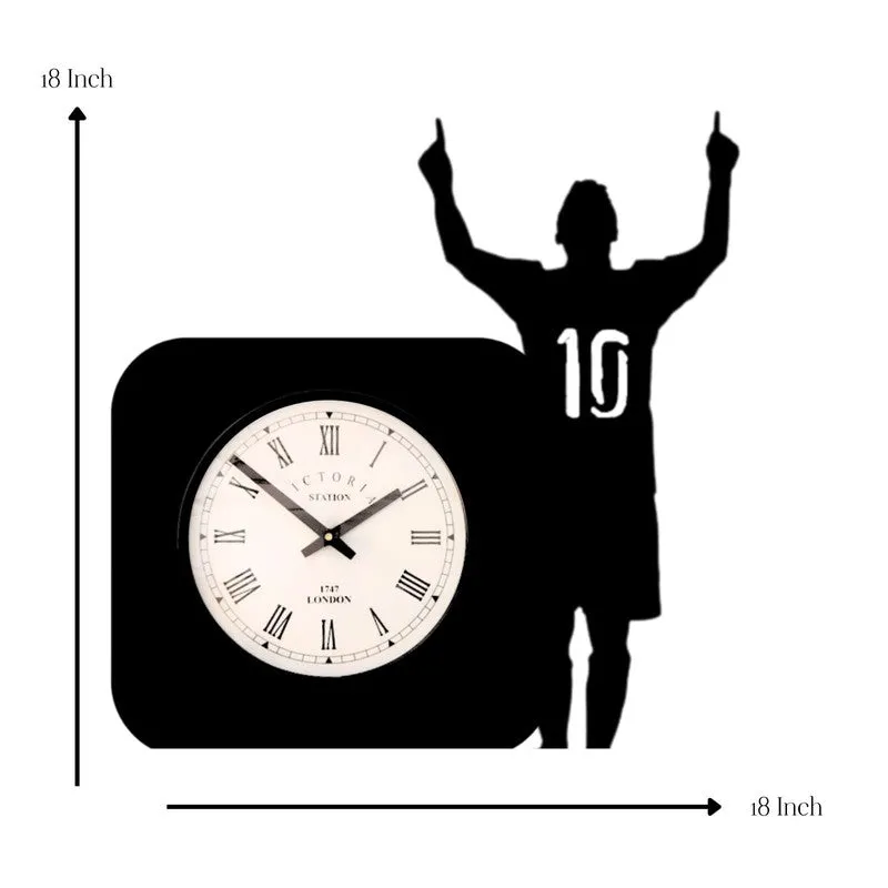 Jersey10 Steel Analog Wall Clock - Black media 7