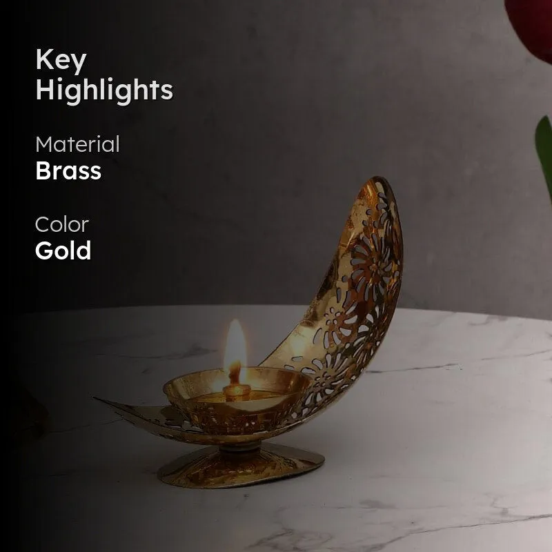 Brass Luna Akhand Diya media 2