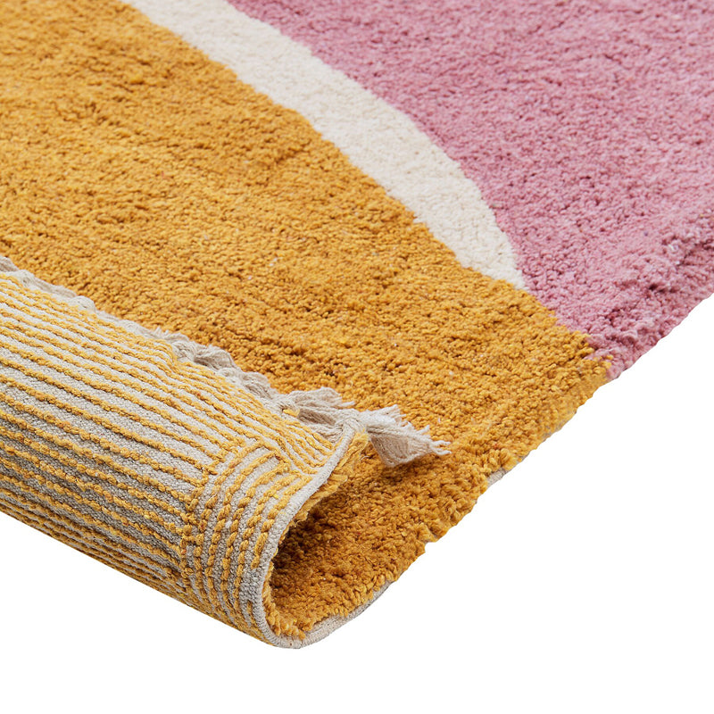 Abstracta Tufted Cotton Area Rug - Pink,Maroon media 5