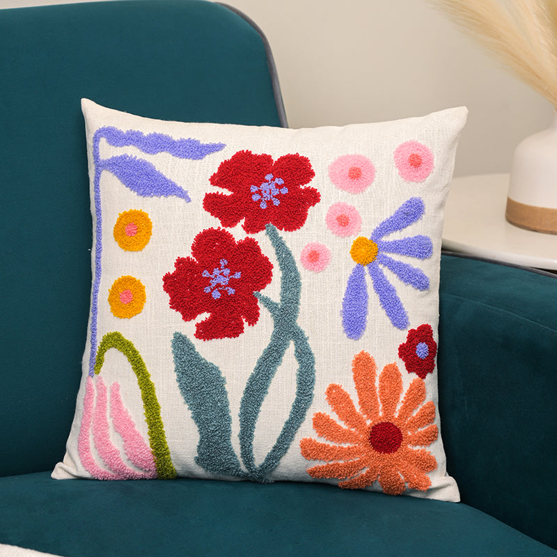 Pillow Petals Embroidered Cushion Cover media 2