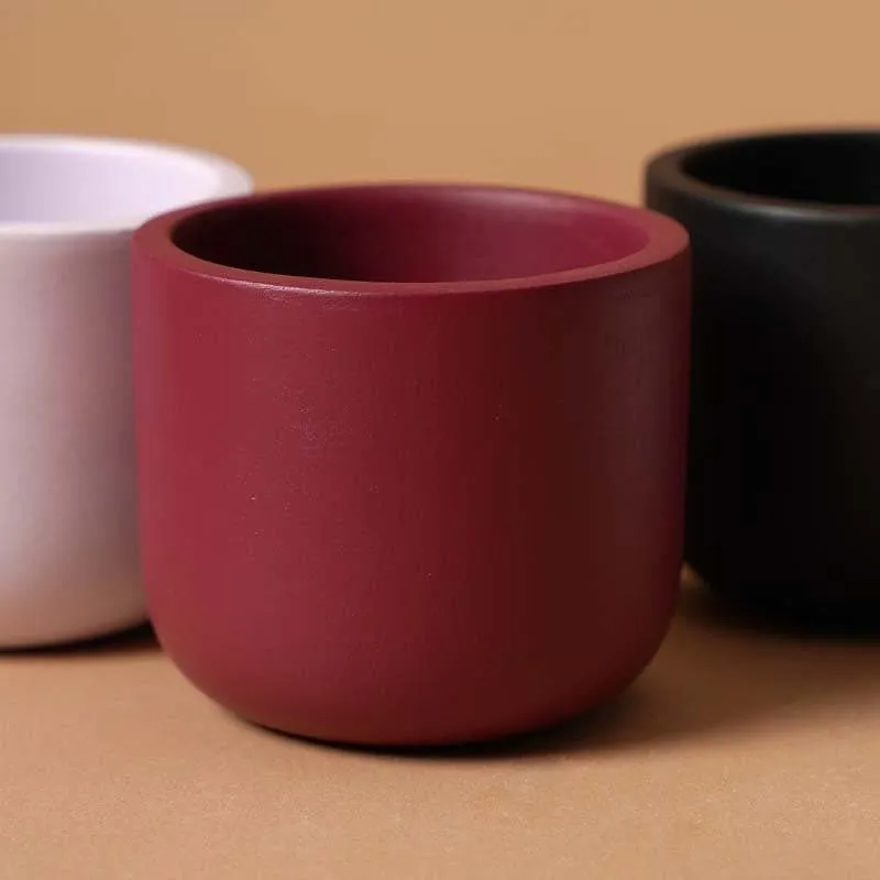 Elegant Terracotta Purple Planter Pot media 4