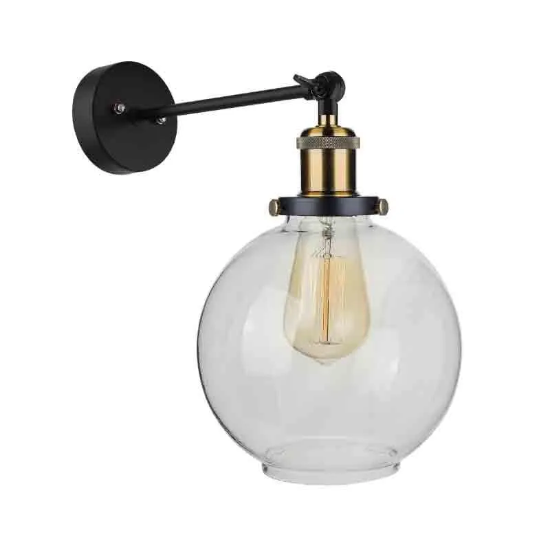 Globe Shine Glass & Metal Wall Lamp media 4