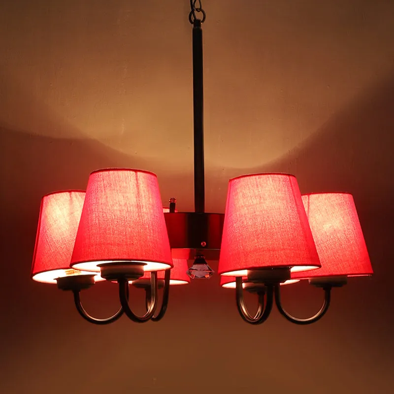 Viya Conical Ceiling Lamp - Red media 1