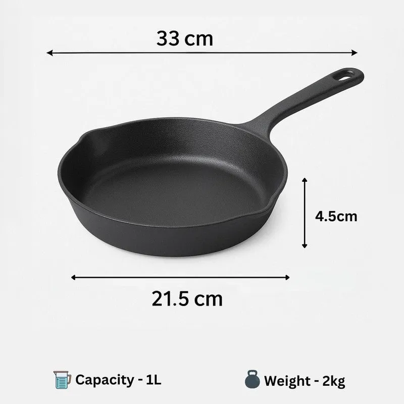 SizzleBloom Cast Iron Frying Pan - 1000 mL media 10