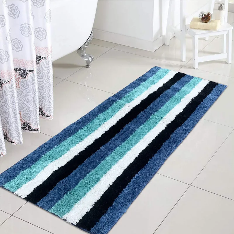 Jericho Luxe Micro Fiber Runner Rug - Ocean Blue media 3