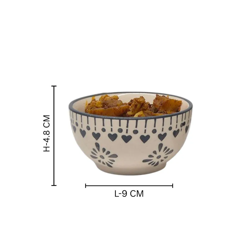 Ambar Ceramic Katori (180 mL Each) - Set Of Four media 7