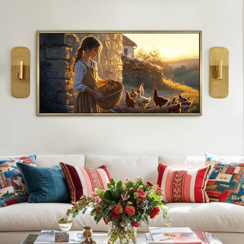 Homestead Canvas Wall Painting With Frame