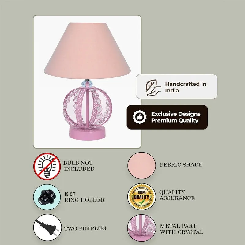ArtGlow Decorative Wooden Table Lamp - Pink media 6