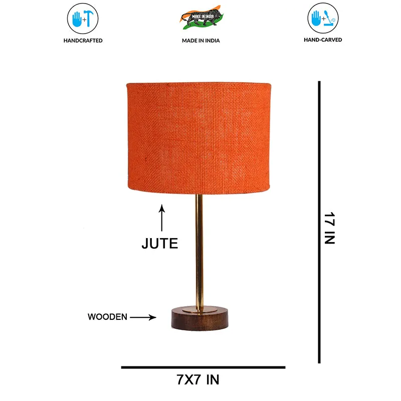 Sienna I Rodin Wooden Table Lamp - Orange,Gold,Brown media 7