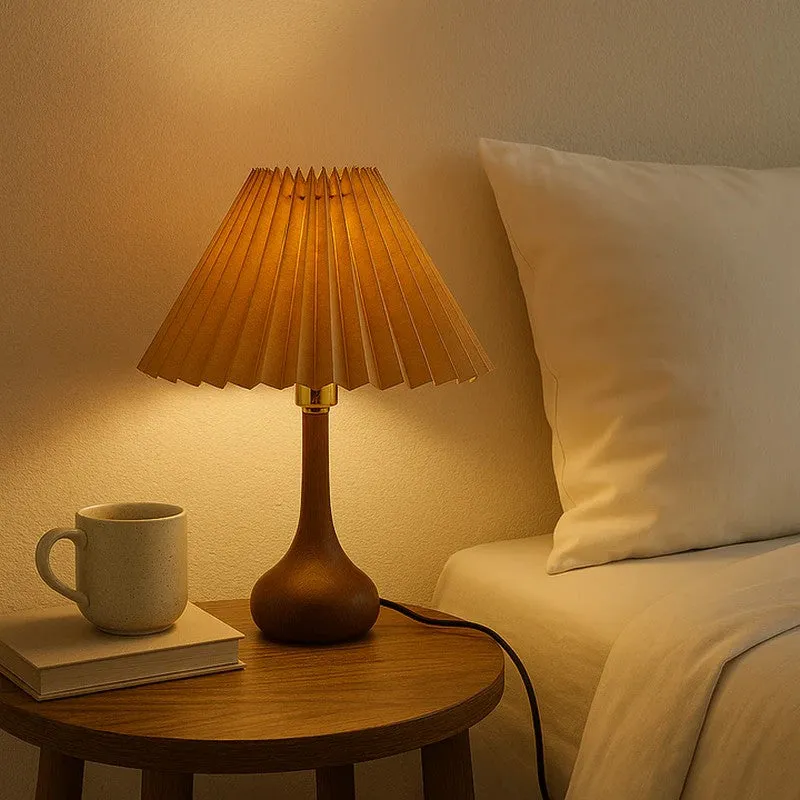 Solvique Wooden Table Lamp - Brown media 3