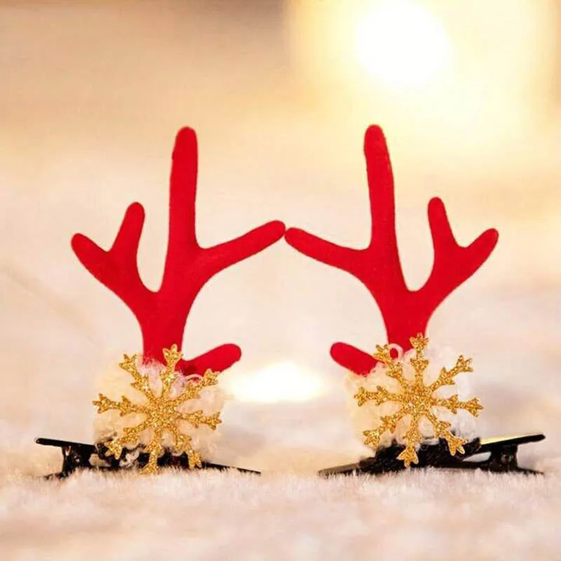 Jingle Bell Antler Christmas Decorative Clip - Set Of Two media 1