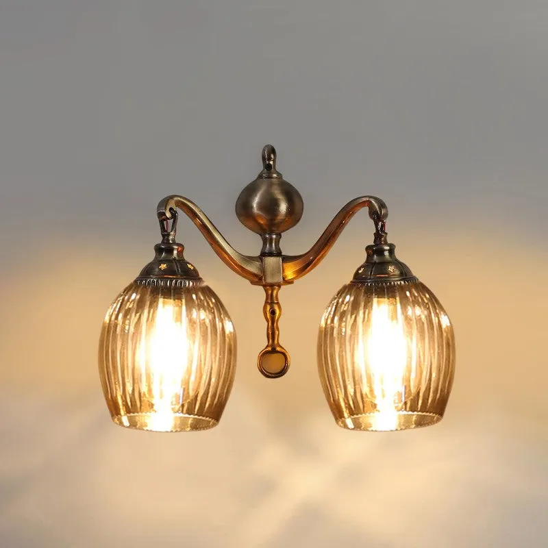 Golden Glow Antique Glass Wall Lamp media 6