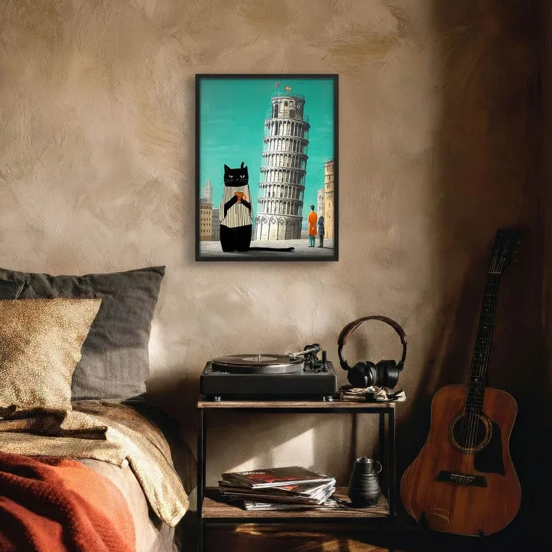 Mystic Cat Brew Wall Painting With Frame media 7