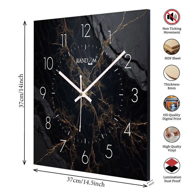 Velora Analog Wall Clock - Black media 9