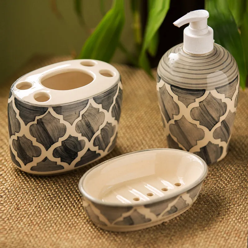 Rajasi Ceramic Bathroom Set - Three Piece Set media 1