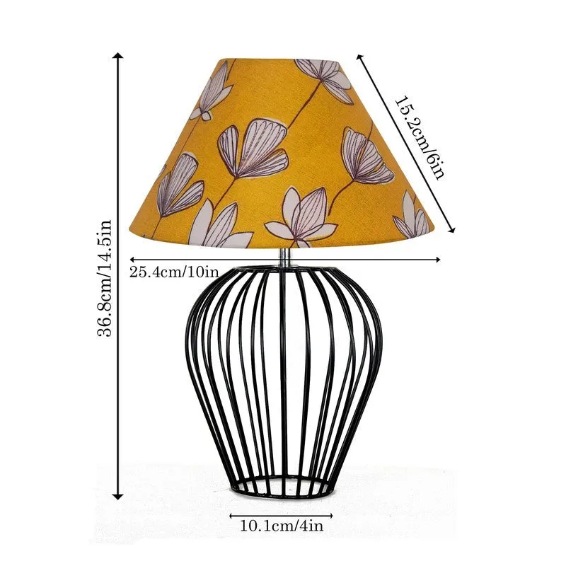 LeafGlow Botanical Metal Table Lamp - Yellow,White media 7