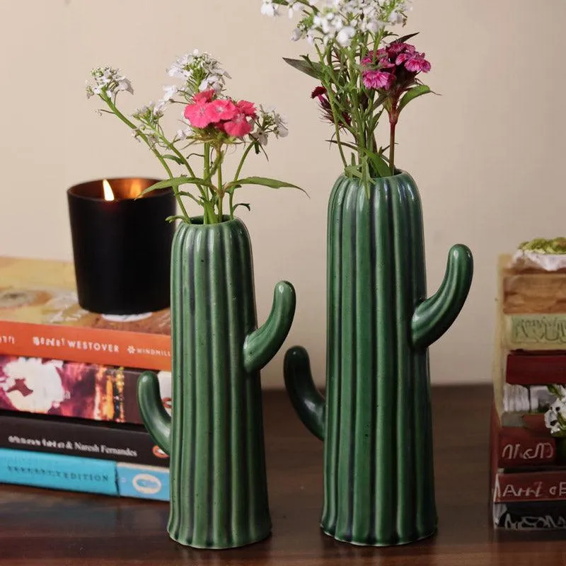 Cacti Crista Vase - Set Of Two media 1