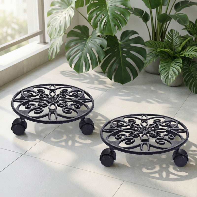Rollnest Metal Planter Stand - Set Of Two