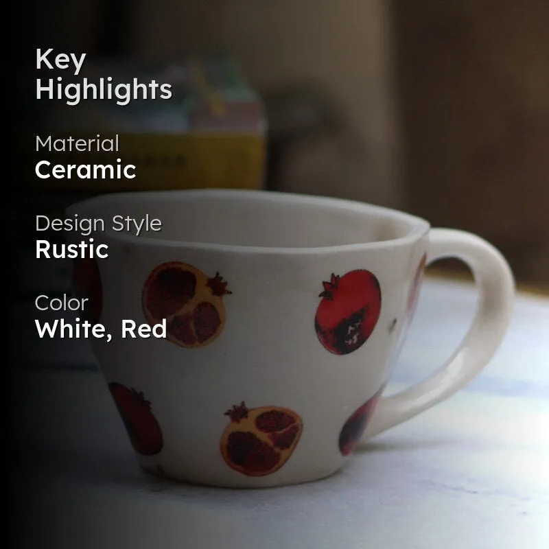 Pomegranate Ceramic Tea Cup (230 mL) media 2